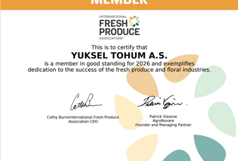 Yuksel Seeds nuevo miembro del International Fresh Produce Association (IFPA)